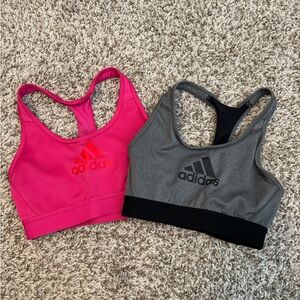 Adidas Vibrant Pink and Classic Gray Sports Bras